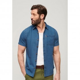 риза,с,къс,ръкав,мъжки,ризи,superdry,vintage,loom,short,sleeve,shirt,blue