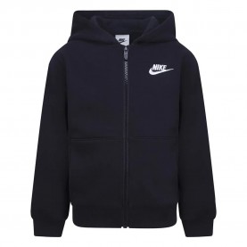 Поларена блуза Nike Club Fleece Lbr full zip sweatshirt - Black (Black) поларена,блуза,детски,блузи,nike,club,fleece,lbr,full,zip,sweatshirt,black,(black)