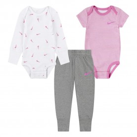 Nike Essentials Long Sleeve Body 3 units - Multicolor (White W / Playful Pink) детски,облекла,за,момчета,детски,облекла,за,момичета,nike,essentials,long,sleeve,body,3,units,multicolor,(white,w,playful,pink)
