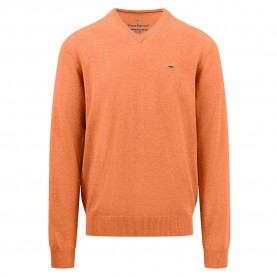 блуза,мъжки,пуловери,fynch,hatton,1413211,v,neck,sweater,papaya,(orange)