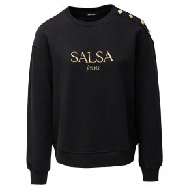 блуза,дамски,блузи,salsa,jeans,branding,sweatshirt,black