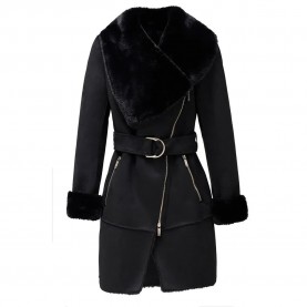 палто,дамски,якета,и,палта,salsa,jeans,shearling,coat,black