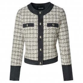 яке,дамски,якета,и,палта,salsa,jeans,tweed,jacket,grey,(black)