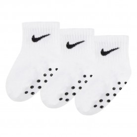 Чорапи Nike Core Swoosh Gripper socks 3 pairs - White (White / Black) чорапи,мъжки,чорапи,дамски,чорапи,nike,core,swoosh,gripper,socks,3,pairs,white,(white,black)