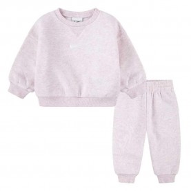 Nike Essential Fleece Crew long sleeve set - Pink (Pink Foam Heather) детски,екипи,nike,essential,fleece,crew,long,sleeve,set,pink,(pink,foam,heather)