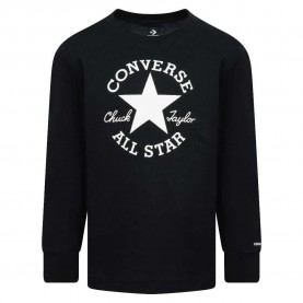 Детска тениска Converse kids Essentials Dctp long sleeve T-shirt - Black (Black) детска,тениска,мъжки,тениски,дамски,тениски,converse,kids,essentials,dctp,long,sleeve,t,shirt,black,(black)