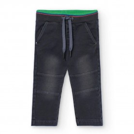 Панталони Boboli Denim Knit pants - Black (Black) панталони,мъжки,панталони,дамски,панталони,boboli,denim,knit,pants,black,(black)