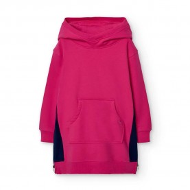 Рокля Boboli Fleece Combined long sleeve dress - Pink (Magenta) рокля,дамски,поли,и,рокли,boboli,fleece,combined,long,sleeve,dress,pink,(magenta)