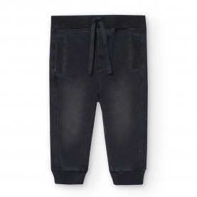 Панталони Boboli Fleece Denim pants - Black (Black) панталони,мъжки,панталони,дамски,панталони,boboli,fleece,denim,pants,black,(black)