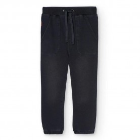 Панталони Boboli Fleece Denim pants - Black (Black) панталони,мъжки,панталони,дамски,панталони,boboli,fleece,denim,pants,black,(black)