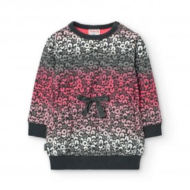 Рокля Boboli Fleece Printed long sleeve dress - Multicolor (Print) рокля,дамски,поли,и,рокли,boboli,fleece,printed,long,sleeve,dress,multicolor,(print)