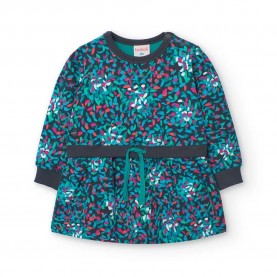 Рокля Boboli Fleece Printed long sleeve dress - Multicolor (Print) рокля,дамски,поли,и,рокли,boboli,fleece,printed,long,sleeve,dress,multicolor,(print)