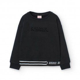 Поларена блуза Boboli Fleece Stretch sweater - Black (Black) поларена,блуза,мъжки,пуловери,дамски,пуловери,boboli,fleece,stretch,sweater,black,(black)
