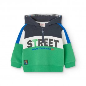 Суичър Boboli Fleece hoodie - Multicolor (Green Parrot) суичър,детски,блузи,boboli,fleece,hoodie,multicolor,(green,parrot)