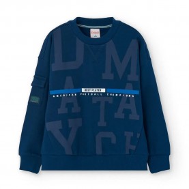 Суичър Boboli Fleece hoodie - Blue (Navy) суичър,детски,блузи,boboli,fleece,hoodie,blue,(navy)