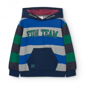 Суичър Boboli Fleece hoodie - Multicolor (Navy) суичър,детски,блузи,boboli,fleece,hoodie,multicolor,(navy)