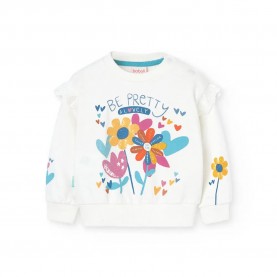 Поларена блуза Boboli Fleece sweatshirt - White (Off White) поларена,блуза,детски,блузи,boboli,fleece,sweatshirt,white,(off,white)