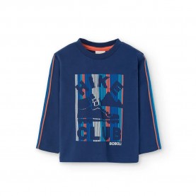Тениска Boboli Knit long sleeve T-shirt - Blue (Navy) тениска,мъжки,тениски,дамски,тениски,boboli,knit,long,sleeve,t,shirt,blue,(navy)