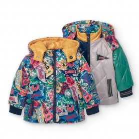 Палто Boboli Reversible coat - Multicolor (Navy) палто,мъжки,якета,boboli,reversible,coat,multicolor,(navy)