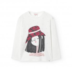 Тениска Boboli Stretch Knit long sleeve T-shirt - White (Off White) тениска,мъжки,тениски,дамски,тениски,boboli,stretch,knit,long,sleeve,t,shirt,white,(off,white)