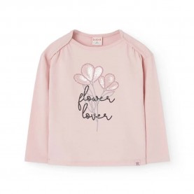 Тениска Boboli Stretch Knit long sleeve T-shirt - Pink (Pink) тениска,мъжки,тениски,дамски,тениски,boboli,stretch,knit,long,sleeve,t,shirt,pink,(pink)