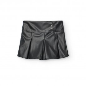 Пола Boboli Synthetic Leather skirt - Black (Black) пола,детски,поли,и,рокли,boboli,synthetic,leather,skirt,black,(black)