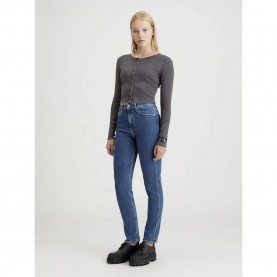 Дънки Calvin klein jeans Authentic Slim Straight Fit jeans - Grey (Denim Medium) дънки,дамски,панталони,calvin,klein,jeans,authentic,slim,straight,fit,jeans,grey,(denim,medium)