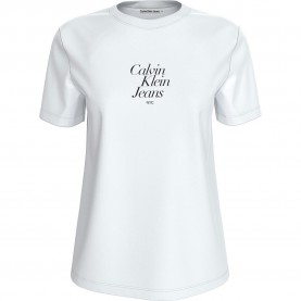 тениска,дамски,тениски,calvin,klein,jeans,font,graphic,short,sleeve,t,shirt