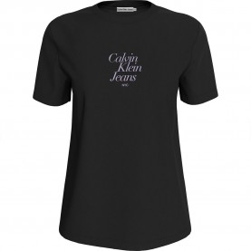 тениска,дамски,тениски,calvin,klein,jeans,font,graphic,short,sleeve,t,shirt,black