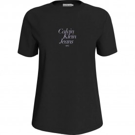 Тениска Calvin klein jeans Font Graphic short sleeve T-shirt - Black (Ck Black) тениска,дамски,тениски,calvin,klein,jeans,font,graphic,short,sleeve,t,shirt,black,(ck,black)
