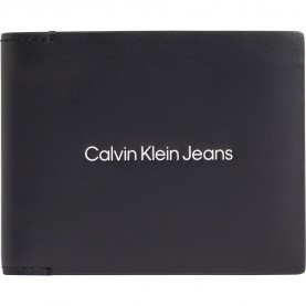 портфейли,и,портмонета,calvin,klein,jeans,logo,print,bifold,id,wallet,black