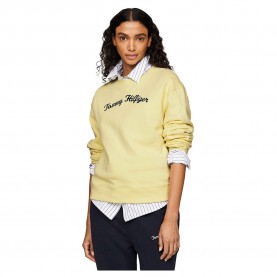 блуза,дамски,блузи,tommy,hilfiger,mdrn,regular,script,sweatshirt,yellow