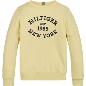 блуза,детски,блузи,tommy,hilfiger,monotype,flock,regular,sweatshirt,green,(lemon,zest)