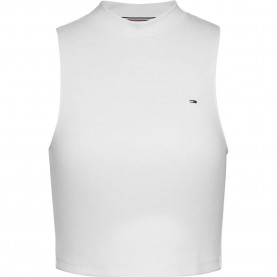 тениска,дамски,тениски,tommy,jeans,dw0dw17985,sleeveless,t,shirt,white