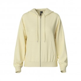 блуза,дамски,блузи,pieces,chilli,full,zip,sweatshirt,beige,(white,pepper)
