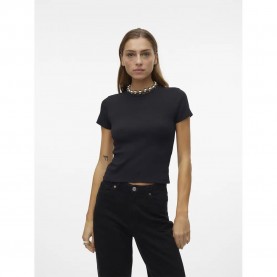 тениска,дамски,тениски,vero,moda,chloe,short,sleeve,t,shirt,black