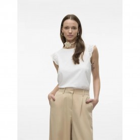 тениска,дамски,тениски,vero,moda,emily,sleeveless,t,shirt,beige,(snow,white)