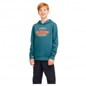суичър,детски,блузи,jack,&,jones,logo,hoodie,oceanview,(blue)
