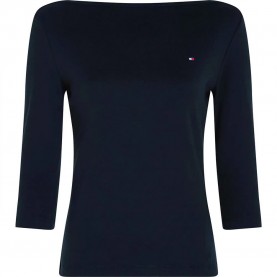 тениска,дамски,тениски,tommy,hilfiger,slim,cody,3,4,sleeve,t,shirt,nos,desert,sky,(blue)