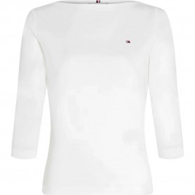 тениска,дамски,тениски,tommy,hilfiger,slim,cody,3,4,sleeve,t,shirt,white