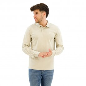 BOSS Passerby 10256683 ORANGE long sleeve polo - Beige (Light Beige) дамски,блузи,с,яка,мъжки,блузи,с,яка,boss,passerby,10256683,orange,long,sleeve,polo,beige,(light,beige)