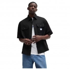 риза,с,къс,ръкав,мъжки,ризи,hugo,ekyno,10260730,blue,short,sleeve,shirt,black