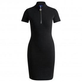 рокля,дамски,поли,и,рокли,hugo,nalayla,10258223,blue,short,sleeve,dress,black,(black)