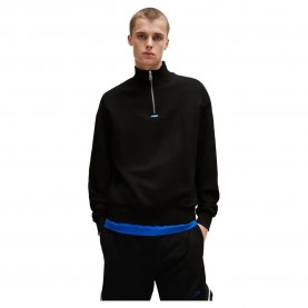 блуза,мъжки,пуловери,hugo,neeler,10249110,blue,half,zip,sweatshirt,black