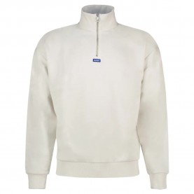 блуза,мъжки,пуловери,hugo,neeler,10249110,blue,half,zip,sweatshirt,white