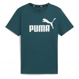 Тениска Puma Ess Logo short sleeve T-shirt - Green (Cold Green) тениска,детски,тениски,puma,ess,logo,short,sleeve,t,shirt,green,(cold,green)