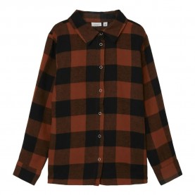 риза,с,дълъг,ръкав,детски,ризи,name,it,oskar,long,sleeve,shirt,brown,(coconut,shell)