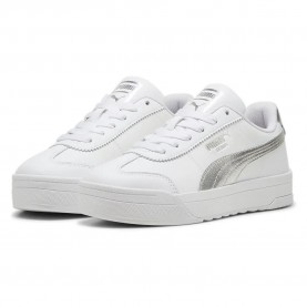 маратонки,дамски,маратонки,puma,roma,feminine,metallic,trainers,white,silver,(white)