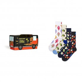 чорапи,дамски,чорапи,happy,socks,food,and,truck,gift,half,long,socks,4,pairs,multicolor