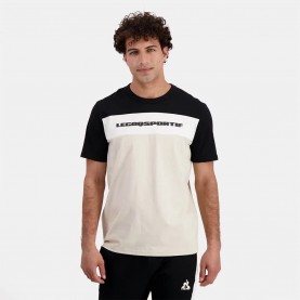 тениска,мъжки,тениски,le,coq,sportif,contemporain,n°2,short,sleeve,t,shirt,beige,black,(black,peyote)